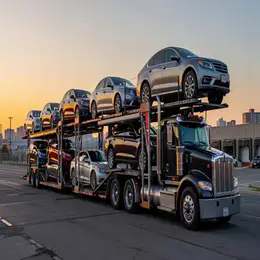 Car transport carrier in Tynemouth, Tyne and Wear