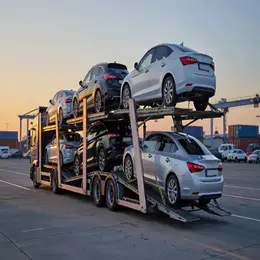 Car transport carrier in Liverpool, Merseyside