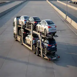 Car transport carrier in Cumbria
