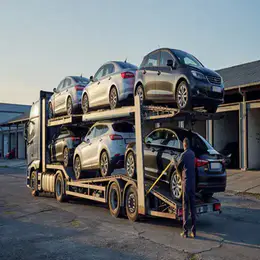 Car transport carrier in Greenock, Inverclyde