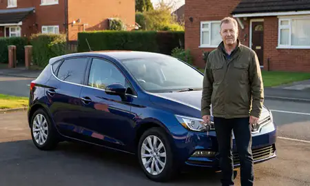 Car delivered to a driveway in Bracknell, Berkshire, United Kingdom
