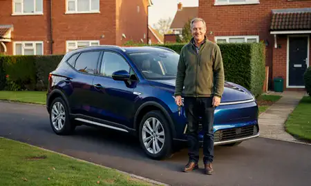 Car delivered to a driveway in Bletchley, Buckinghamshire, United Kingdom
