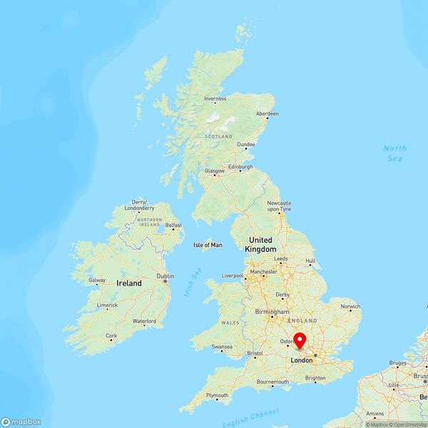 Map of High Wycombe, Buckinghamshire, UK