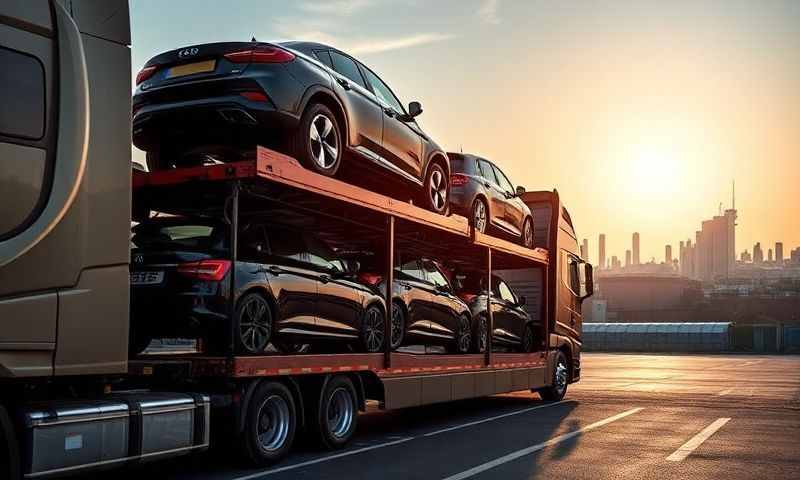 Car transporter in Chester, Cheshire