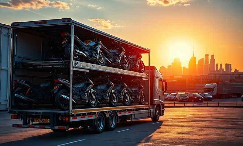 Runcorn, Cheshire motorcycle transporter