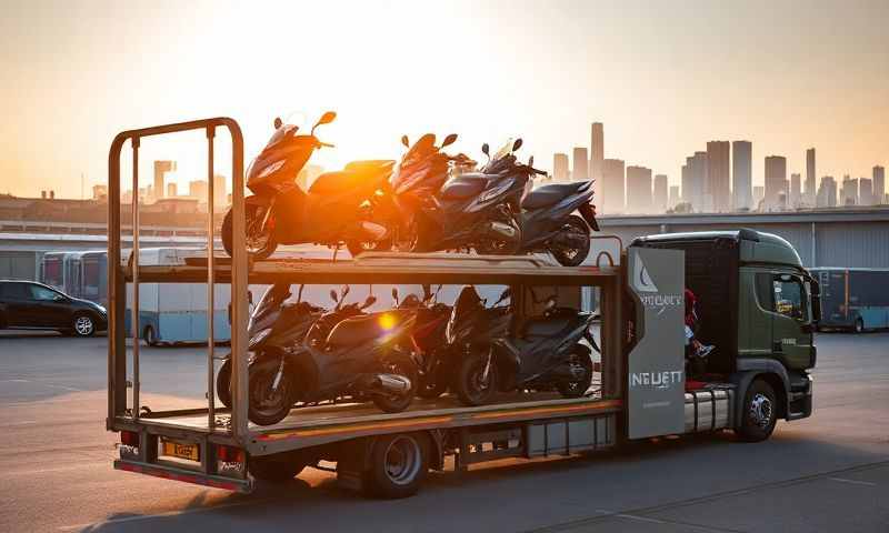 Motorcycle transporter in Runcorn, Cheshire