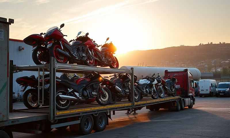 Motorcycle transporter in Clwyd