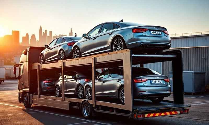 Car transporter in Belfast, County Antrim