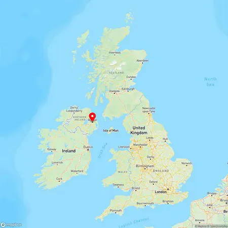 Map of Belfast, County Antrim, United Kingdom
