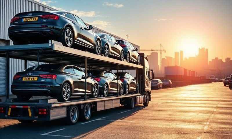 Car transporter in Lisburn, County Antrim