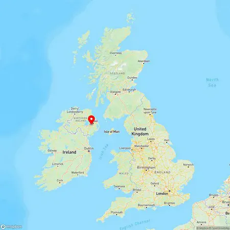 Map of Lisburn, County Antrim, United Kingdom