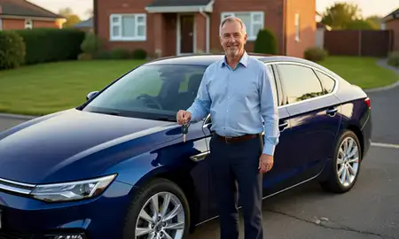 Car delivered to a driveway in Craigavon, County Armagh, United Kingdom
