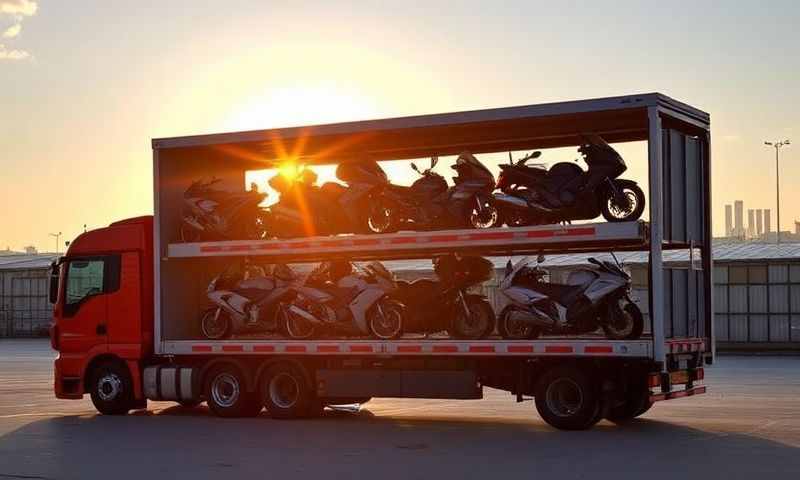 Motorcycle transporter in Barrow-in-Furness, Cumbria