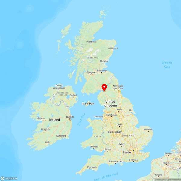 Map of Carlisle, Cumbria, UK