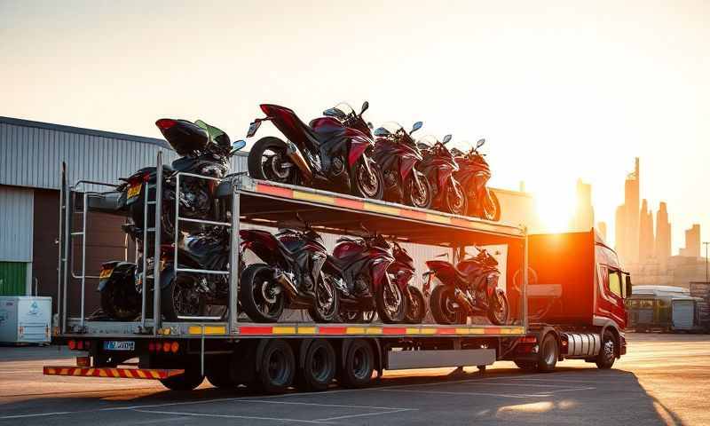 Motorcycle transporter in Long Eaton, Derbyshire