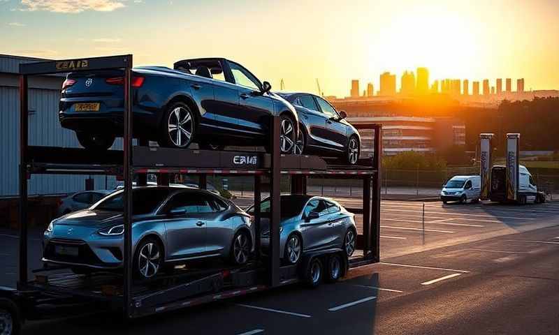 Car transporter in Exeter, Devon