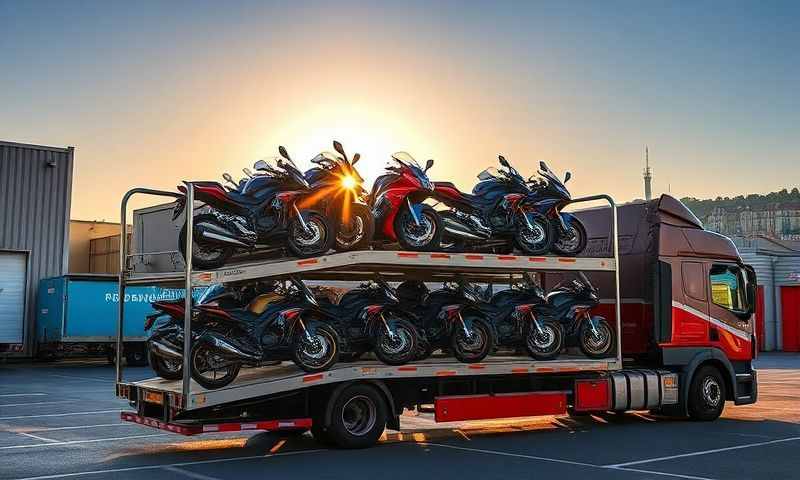 Torquay, Devon motorcycle transporter