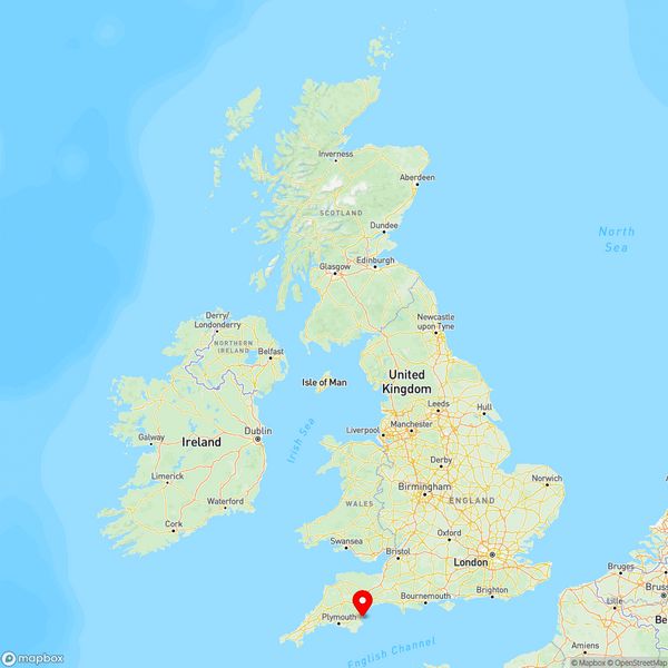 Map of Torquay, Devon, UK