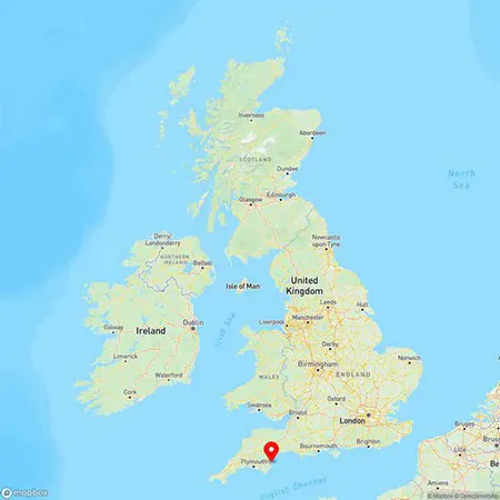 Map of Torquay, Devon, United Kingdom