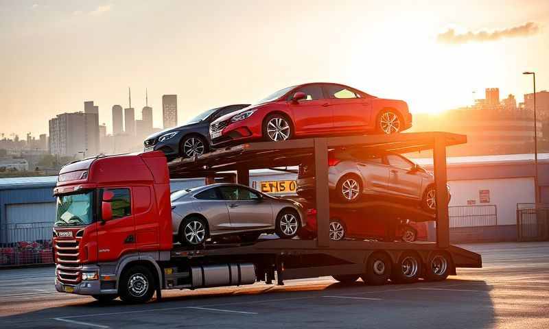 Car transporter in Bournemouth, Dorset