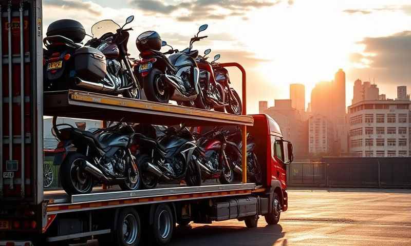 Motorcycle transporter in Christchurch, Dorset