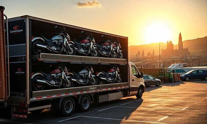 Llanelli, Dyfed motorcycle transporter