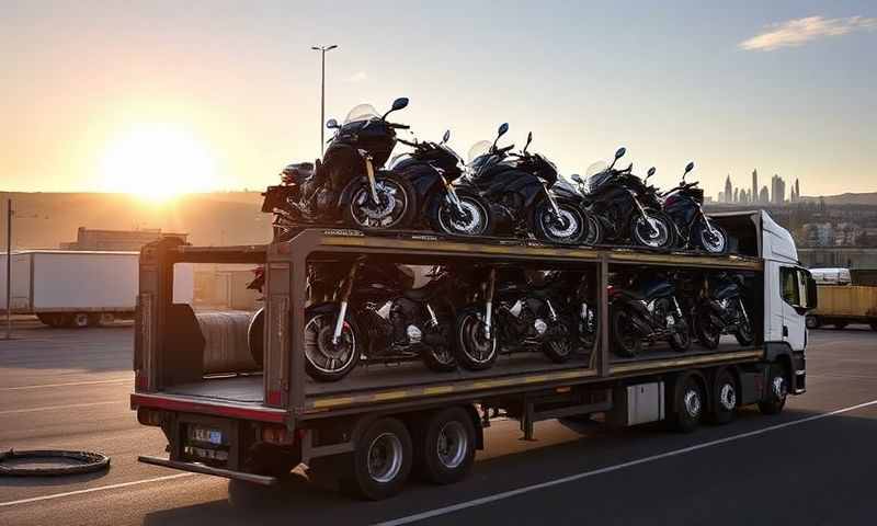 Motorcycle transporter in Llanelli, Dyfed