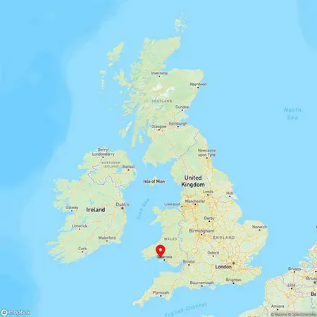 Map of Llanelli, Dyfed, United Kingdom