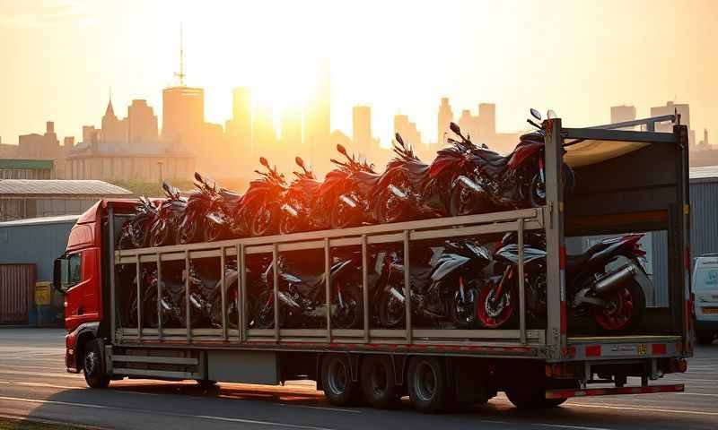 Motorcycle transporter in East Riding of Yorkshire