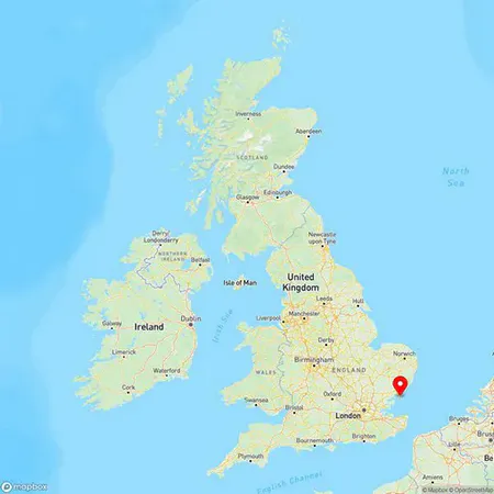 Map of Clacton-on-Sea, Essex, United Kingdom