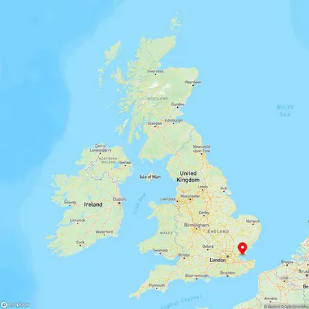 Map of Southend-on-Sea, Essex, United Kingdom