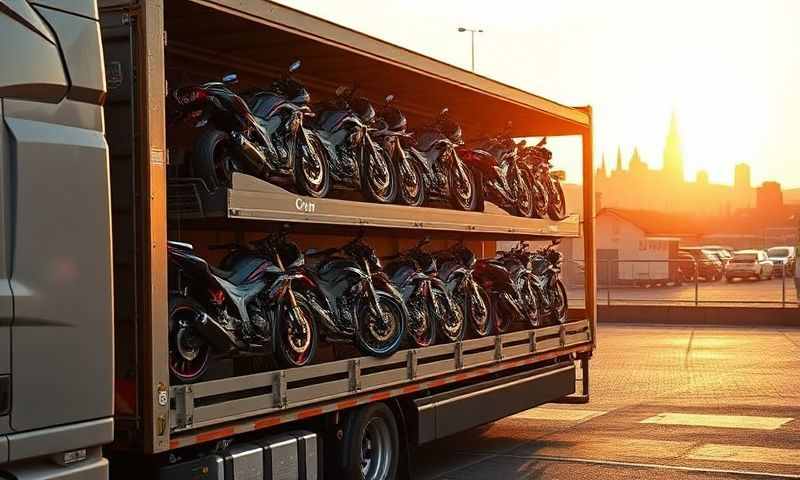 Motorcycle transporter in Dunfermline, Fife