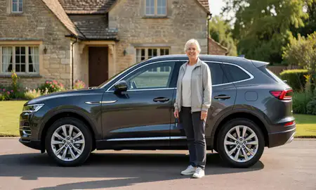 Car delivered to a driveway in Gloucestershire, United Kingdom