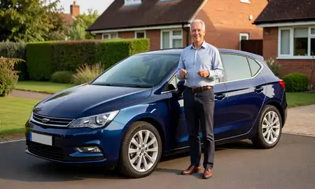 Car delivered to a driveway in Filton, Gloucestershire, United Kingdom