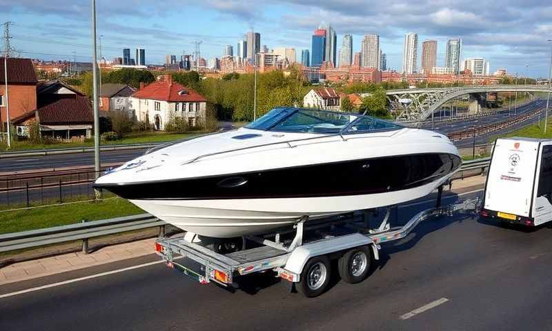 Boat transporter in Altrincham, Greater Manchester