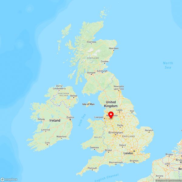 Map of Altrincham, Greater Manchester, UK