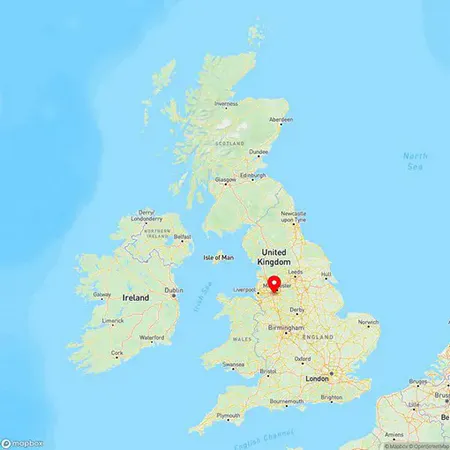Map of Altrincham, Greater Manchester, United Kingdom