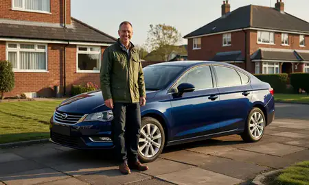 Customer with their delivered car in Bolton, Greater Manchester, United Kingdom