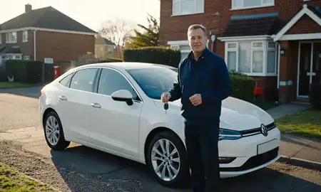 Car delivered to a driveway in Chadderton, Greater Manchester, United Kingdom