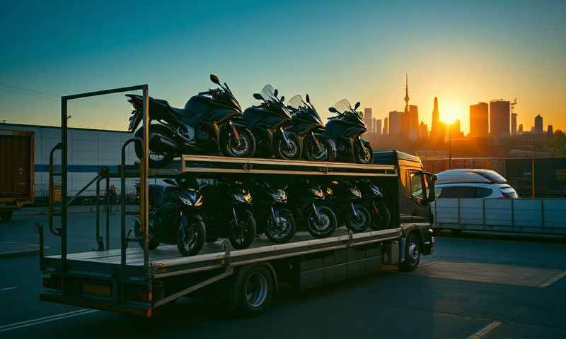 Motorcycle transporter in Oldham, Greater Manchester