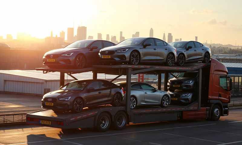 Car transporter in Rochdale, Greater Manchester