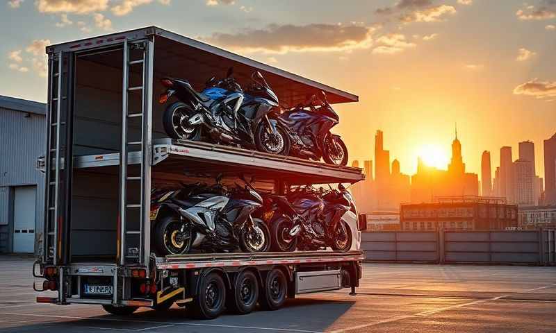 Motorcycle transporter in Salford, Greater Manchester