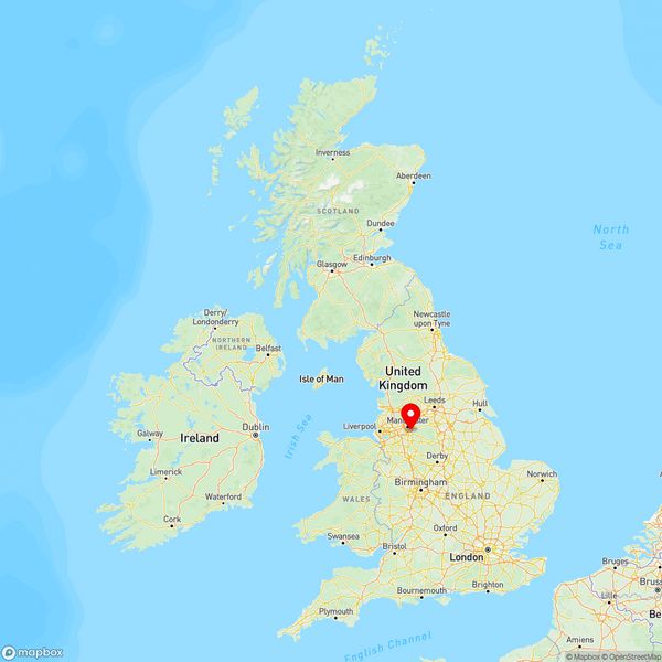 Map of Stockport, Greater Manchester, UK