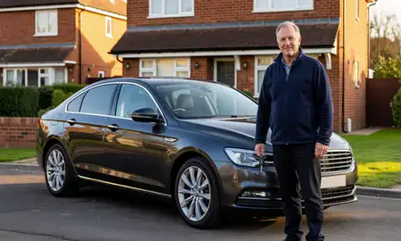 Car delivered to a driveway in Eastleigh, Hampshire, United Kingdom