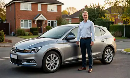 Car delivered to a driveway in Portsmouth, Hampshire, United Kingdom