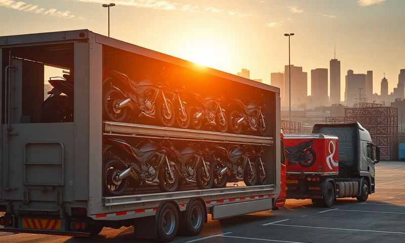 Motorcycle transporter in Winchester, Hampshire