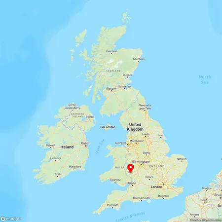 Map of Hereford, Herefordshire, United Kingdom