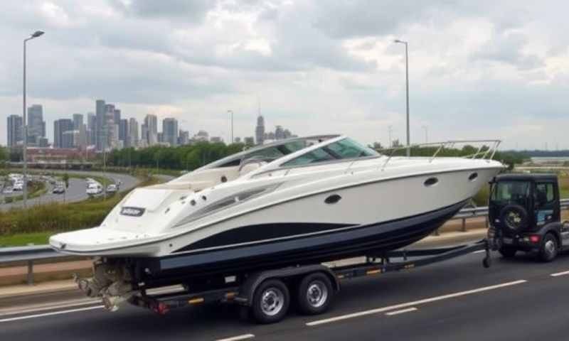 Boat transporter in Borehamwood, Hertfordshire