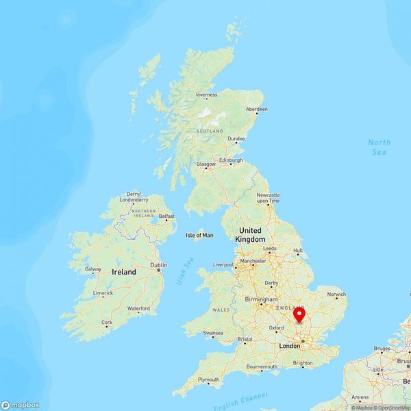 Map of Hitchin, Hertfordshire, UK