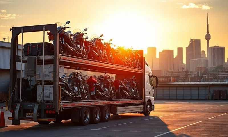 Motorcycle transporter in St Albans, Hertfordshire